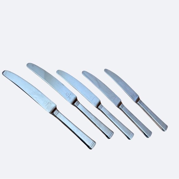 Wedgwood Martha Stewart Stainless Steel Table Knives Set Of 5 Flatware Recital - Picture 1 of 5